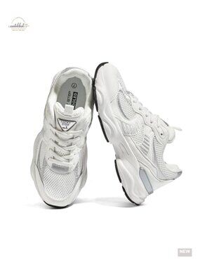 Platform Chunky Fashion Sneakers Mesh Lace-Up Tennis Shoes